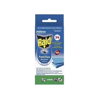 Repelente En Pastillas Raid 24 Repuestos X38g
