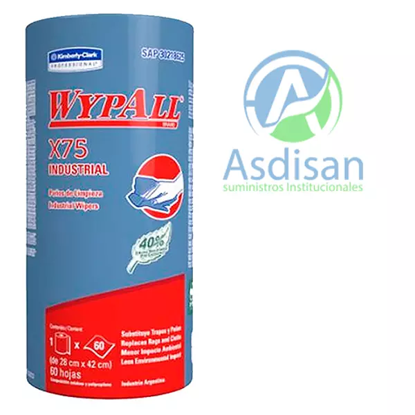 Wypall Rollo X 75 Hojas Azul