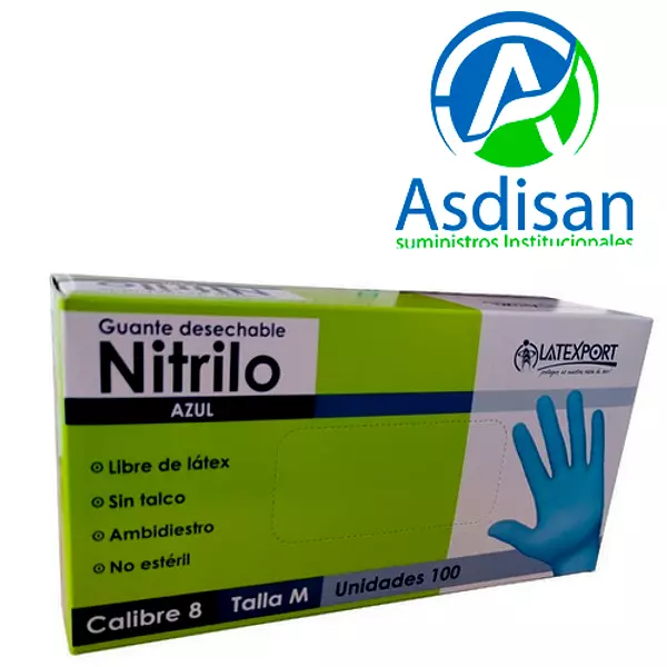 Guantes De Nitrilo Latexport X 100 Calibre 8